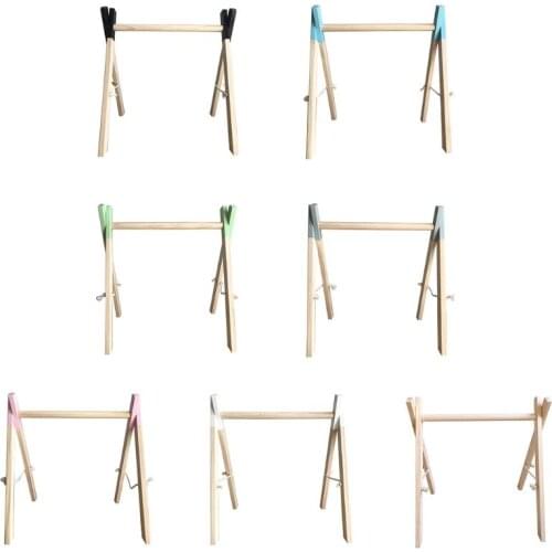 Nordic Simple Wooden Children Room Decorations Newborn Kids Baby Fitness Rack F3ME