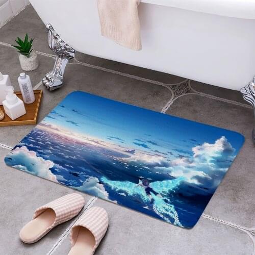 One Piece Cheaper Anti-slip Modern Area Rugs Living Room Balcony Bathroom Printed Carpet Doormat Hallway Bath Mat