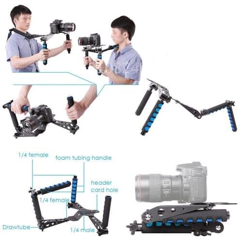 DSLR Cameras and Camcorders Shoulder Mount Stabilizer for Canon 5D Mark II/1D/7D/550D/60D/T2i/600D for Nikon D4/D800 for Sony