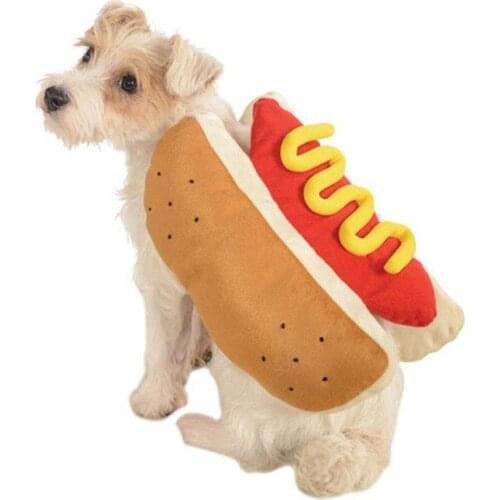 Stylish Hotdog Shape Pet Costume Fall and Winter Dog Cat Coat Warm Outfit for Pets Supplies