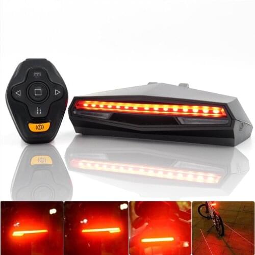 Smart Accessories Mountain Bike Remote Control Taillight USB Turn Signal Bike Safety Supplies Taillight Outdoor Sports Cycling