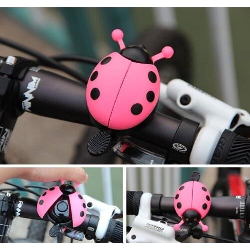 Bicycle Bell Ring Lovely Kid Beetle Mini Cartoon Ladybug Ring Bell For Cycling Bicycle Bike Ride Horn Alarm Aluminum Alloy