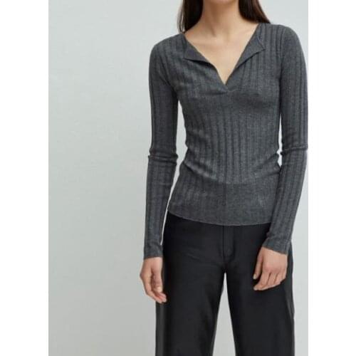 Women Sweater 2019 Autumn and Winter New Knitted Cashmere Silk Bottoming Shirt