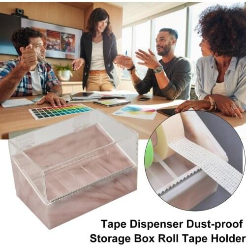 1pcs Dust-proof Eyelash Tape Cutter Acrylic Multi-grid Tape Storage Box False Eyelash Tape Tool Tape Dispenser Roll Tape Holder