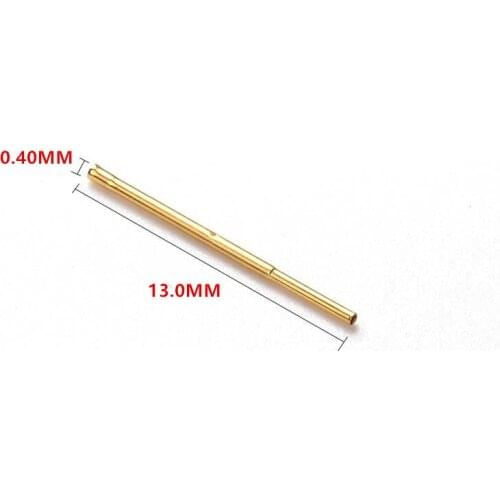 100pcs/ Bag New Safety Test Pin Metal Test Needle Sleeve R030-1C Length 13.0mm Dia 0.40mm Needle Seat Spring Detection