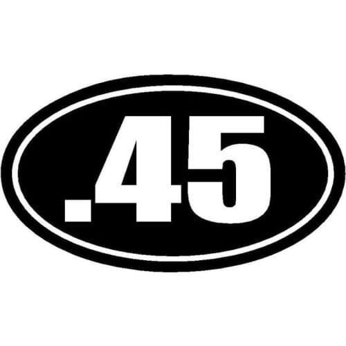 15.2*8.6CM Hand Gun Ammo M1911 ACP Pistol .45 Car Sticker Decal Black Silver C1-0267