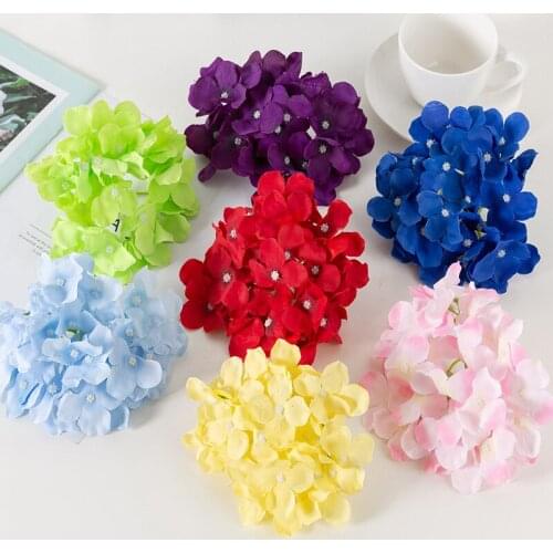 15cm Artificial Hydrangea Roses Flower Head Wedding Birthday Party Decoration Fake Flowers DIY Flower Wall flores artificiales