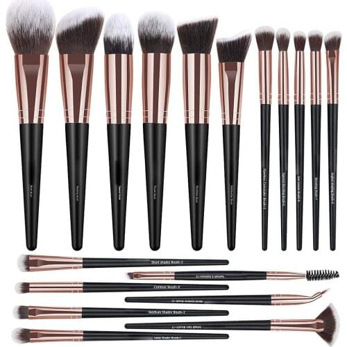 18pcs Brand Soft Synthetic Bristles Makeup Brush Set Eye Make Up Tool Cruelty Black Blending Crease Foundation Brushes kits Gift