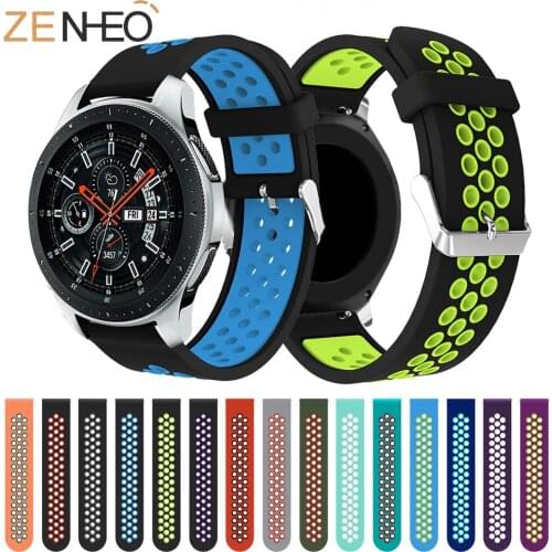 22mm silicone Wrist band For Huawei Watch GT Strap Replace for Samsung Gear S3 Frontier Classic watches band breathable Bracelet