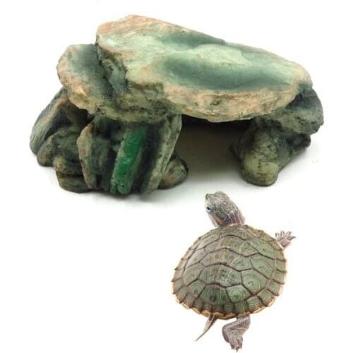 50LB Lizard Small Animal Hiding Cave Resin Aquarium Fish Tank Landscape Turtle Reptile Basking Hide Habitat Decoration
