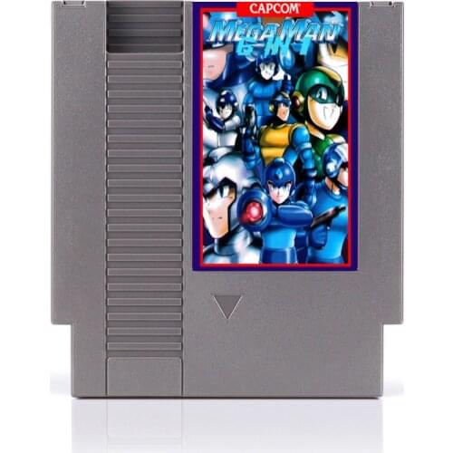 72Pin 8 bit Game Card Mega man 6 In 1 with Megaman 1 2 3 4 5 6