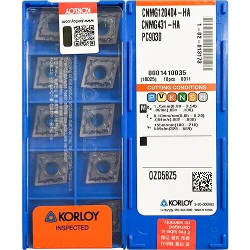 CNMG120404-HA PC9030 100% KORLOY Original carbide insert with the best quality 10pcs/lot free shipping