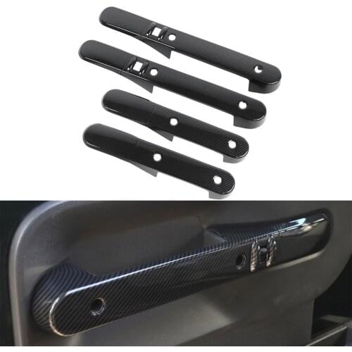 For Jeep Wrangler JK 2007-2010 Car Door Interior Handle Cover Trim ABS Styling Molding 4pcs/set