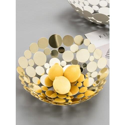 Home personality creative light luxury fruit plate Nordic style fruit basket living room coffee table decoration modern