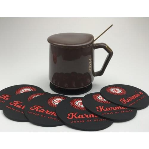 Custom Logo Eco-Friendly Silicone Glass Drink Cup Coasters Sets Promotion Gifts Mats Pads