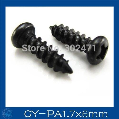 HOT SALE!! 300pcs/ cctv Camera screws, Round head PA1.7 * 6mm