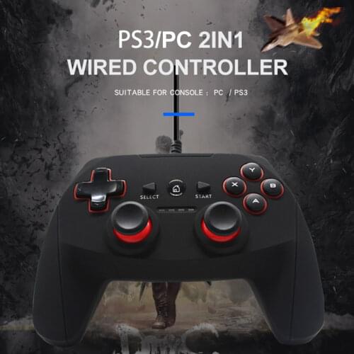 PS3 Game Controller PS3 / PC / X-input 2 In 1 with Vibrating Wired Gamepad PC Mini Controller Phone Gaming Controller