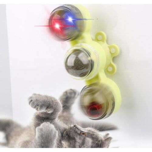 Kitten Turntable Spinning Windmill Sucker Funny Interactive Cat Toy Pet Supply