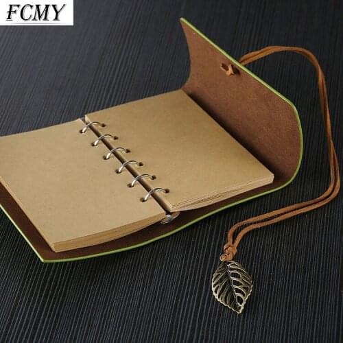 Creativity Vintage Leather Cover Loose-leaf Notebook Note Book Replaceable Paper Traveler Notepad Stationery Supplies