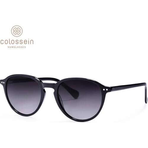 COLOSSEIN Sunglasses Women Vintage Cat Eye Glasses With Polarized Frame Black Sunglass Men Outdoor Oculos Gafas De Sol UV400