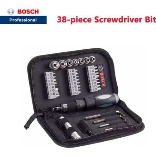 Bosch Drill Bit 38-piece Screwdriver Bit Socket Set Soft Box Portable Power Tool Accessories Hand Tool Set