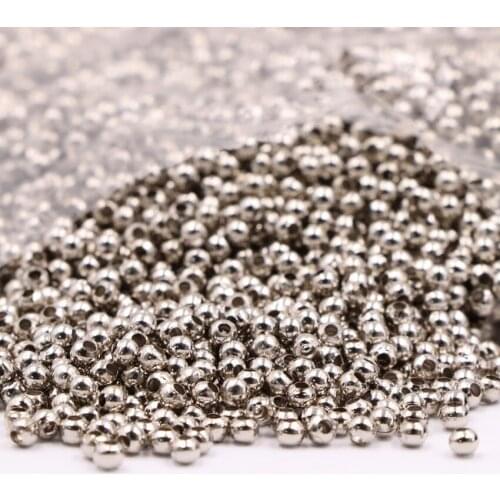Wholesale Price DIY Jewelry Finding Accessories 3mm 500PCS Round Silver-color Spacer Beads for Bracelet Necklace Metal Part A528