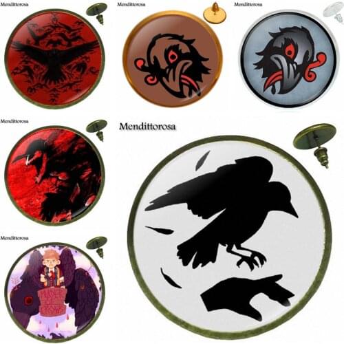 Bioshock Infinite Murder of Crows Vigor Harajuku Jewelry With Glass Cabochon Bronze/Silver/Golden Clip Ear Hook Stud Earring