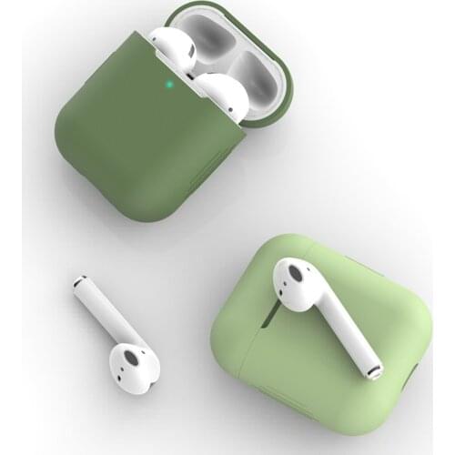 Silicone Earphone Cases For Apple Airpods 1/2 Protective Bluetooth Wireless Earphone Cover For Apple Air Pods Box With Buckle