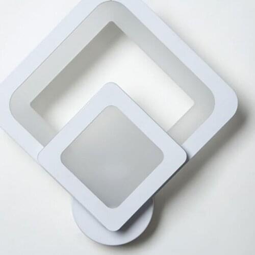 Modern Sqaure Wall Sconce 18W, LED Wall Lamp White / Warm / Neutral Light, Acrylic Material Wall Mounted Wall Lights for Bedroom