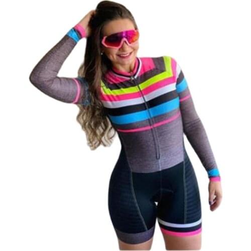 Cycling Jersey Women Long Sleeve Summer Bike Maillot Triathlon Jumpsuit Wear Mtb Clothing Bicycle Shirts Customize ycle Kit