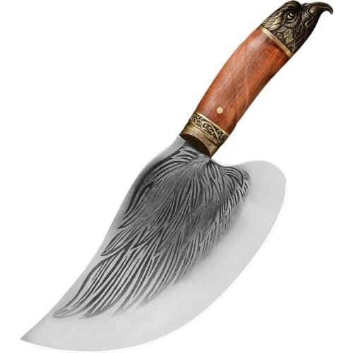 XYJ Chopper Slaughter Knife 9-inch High Carbon Stainless Steel Cleaver Butcher Knives Meat Vegetable Knife For Kitchen Camping