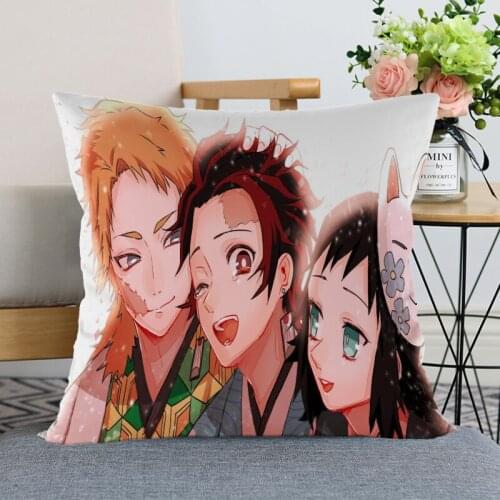 Nice Pillow Case Modern Home Decorative Kimetsu No Yaiba Dog Pillowcase 35x35cm,40X40cm(one sides) For Living Room Pillow Cover