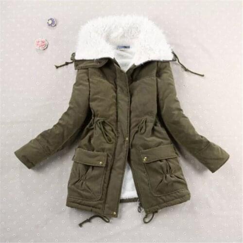 Winter coat women army green 10 color S-3XL plus size loose 2020 new fresh sweet add velvet warmth cotton jacket feminina CX1207