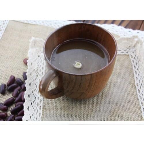 1PC Wooden Cup Primitive Handmade Natural Wood Coffee Tea Beer Wine Juice Milk Water Mug LC 009