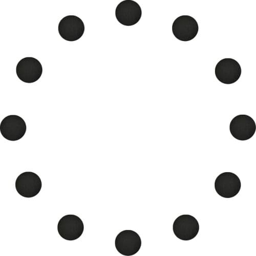 12 EVA Dots for sticker kitchen wall clock (without movement and hands) large decorative 3d DIY wall clock kits