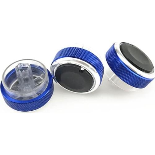 3 pieces / set. Car AC Handle Aluminum Alloy Air Conditioner Thermal Control Switch Intimate Accessories Suitable for Ford Focus