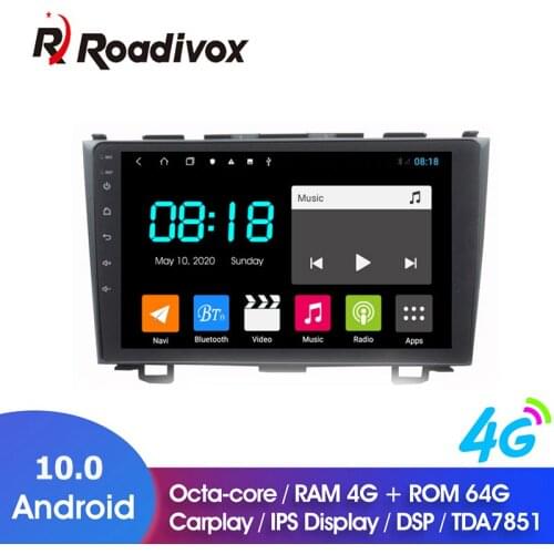 9" Android 10.0 RAM 4G ROM 64G for Honda CRV 2007-2011 Car Dvd Gps Navigation Radio Multimedia Player Stereo Head Unit