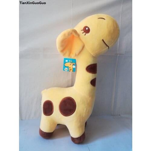 Large 40cm yellow giraffe plush toy cartoon giraffe soft doll throw pillow Christmas gift h2464
