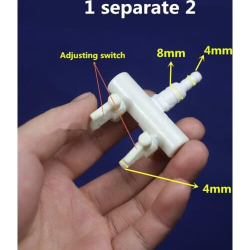 Cheap 1pcs 2 3 4 5 6 Ways Air Separator Valve Aquarium Fish Tank 4 mm Air Pump Flow Distributor Control Switch