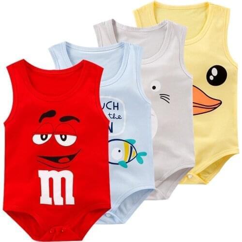 Baby Climb Clothes Summer Baby Girl Onesie Small Boys Sleeveless Bodysuits Newborn Romper 0-24m Infantil Clothing
