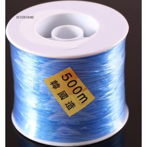 Blue 500M Strong Stretchy Beading Elastic Crystal Cord String for DIY Bracelets Necklace Jewelry Findings Making N047