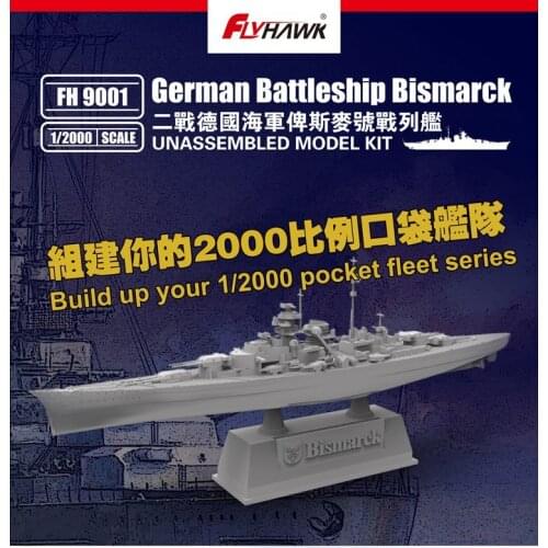 Flyhawk FH9001 1/2000 WWII German Battleship BISMARCK Plastic Model Kit