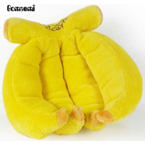 Gomaomi 19*17cm Pet Dog Toys Banana Shape Sharp Sound Squeaky Plush Toys Gifts Product
