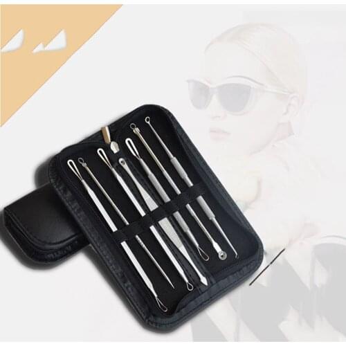 Extraction Tool Stainless Steel Acne Removing Tool Face Skin Care Blackhead Pimple Remover Comedone Extract Ance Needle Kit
