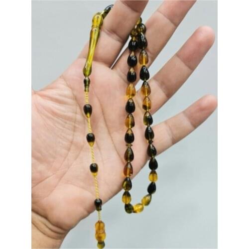 Islamic Tasbih Muslim Rosary Beads 33 Prayer Rosary For Men Bracelet For Men Accessory amber oltu amber stone Handmade Turkey