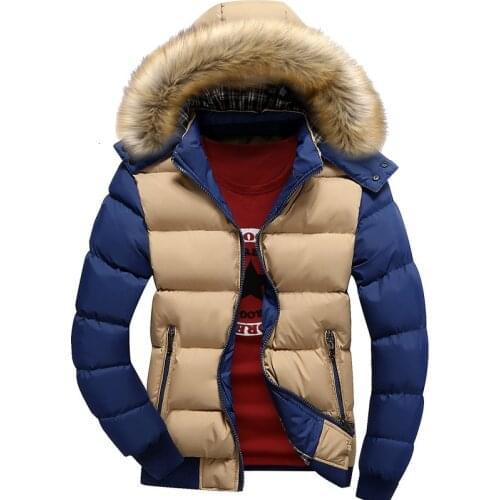 2019 Hot Fashion Hooded Mens Winter Jacket Thick Warm Winter Coat Windproof Parka Mens Jacket Clothes