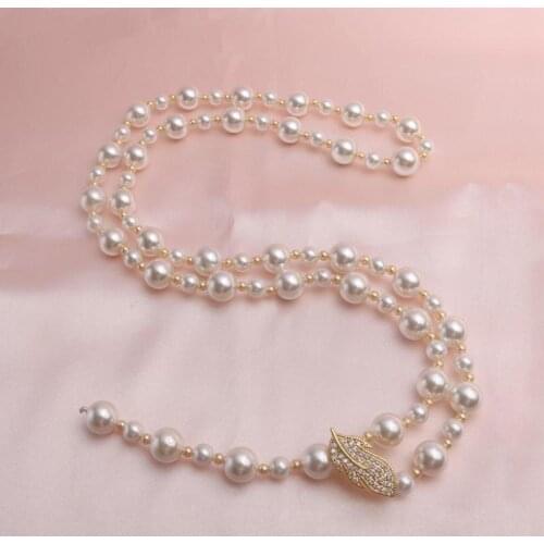 Fashion Elegant 80cm Imitation Pearl Long Necklace For Women Party Gift High Quality Womens Jewelry Wholesale Dropshipping