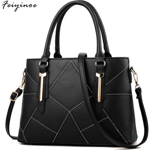 2021 New Fashion Women Handbags PU Leather Totes Bag Top-handle Embroidery Shoulder Bag Lady Simple Style Hand Bags