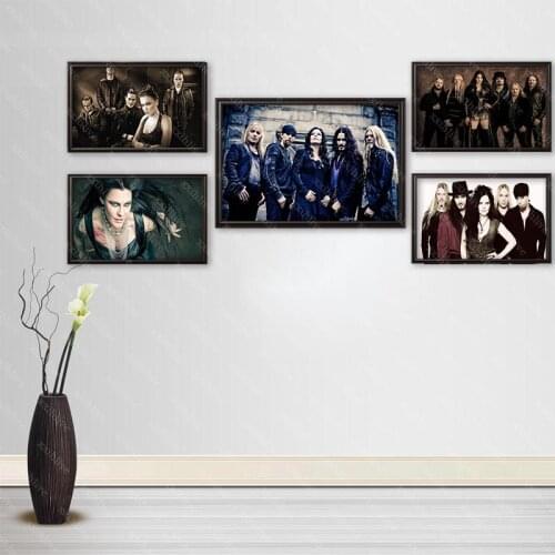 Custom Nightwish Band Posters Art Silk Canvas Poster Bar Room Decoration Painting Home Decor 20X30cm,27X40cm,30X45cm,40X60cm