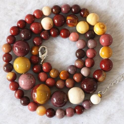 Natural mookaite stone 6-14mm round beads diy necklace for women high grade weddings party gifts new fashion jewelry 18inch B626